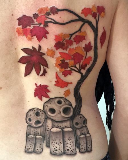 Tattoos - Kodamas and Maple Bonsai - 117089